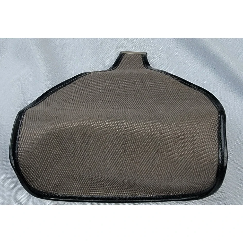 Versace Eyewear Case Set of 2 Cream Hard Shell and Grey Chevron Soft Case Italy